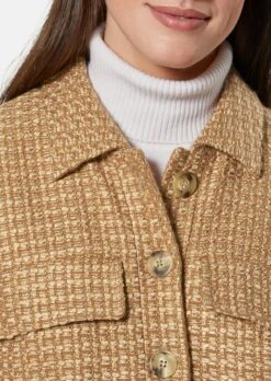 Modischer Kurzblazer Aus Fancy-Garn Korkbraun -Madeleine Mode 445ecb57362d3d215440fe85c96c4e2b