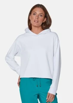 Kapuzen-Sweatshirt In Lässiger Boxy-Form Weiß