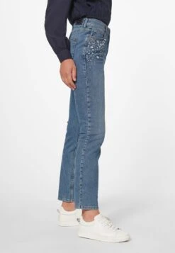 STRETCH- MIT STRASS - Jeans Slim Fit - Bleached -Madeleine Mode 4636f41072b946c8bbdf1ad52ed9731a