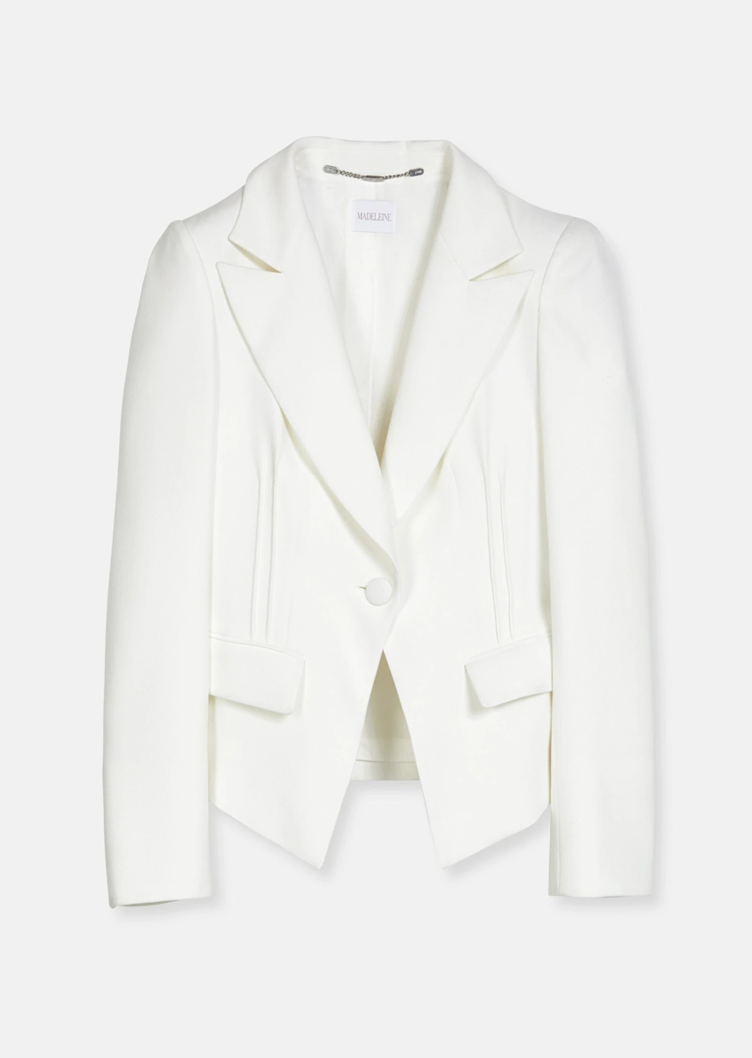 Blazer Mit Biesen Und Markanter Schulterpartie Wollweiß 8 Blazer Mit Biesen Und Markanter Schulterpartie Wollweiß – Bild 6