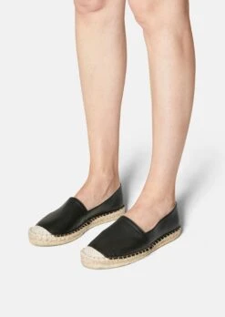 Espadrilles Im Material-Mix Schwarz