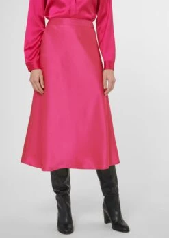 Satin-Rock In Edler Glanz-Qualität Leuchtpink