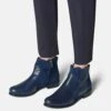 Chelsea-Boots Im Leder-Mix Marine -Madeleine Mode 478e50ba19a09404196440856437926b