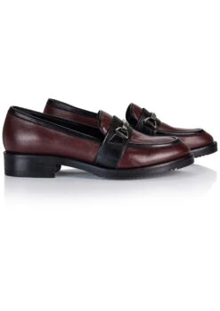 Klassische Mokassins Bordeaux / Schwarz