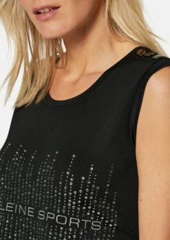 Achseltop Mit Glitzerprint Und Logo-Stickerei Schwarz 12 Achseltop Mit Glitzerprint Und Logo-Stickerei Schwarz -Madeleine Mode 4835c1e15d030694e87095e509ca24e2