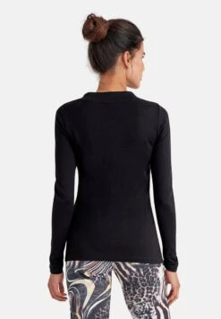 MIT STEHKRAGEN UND RAFFUNG - Langarmshirt - Schwarz -Madeleine Mode 49218a34d8424bc3b55e1bef1b5e33fa