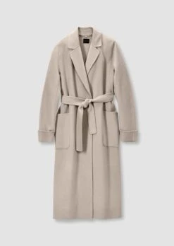 Leichter, Langer Wollmantel Perlweiß -Madeleine Mode 49fcf50b8453472db4cdf56c977e3c40