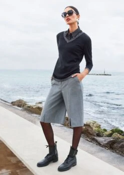 Bermuda Grau / Melange -Madeleine Mode 4b257e75646f69dbebe8b7a3ae133c2d