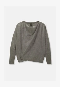 Strickjacke - Grau Melange -Madeleine Mode 4c70b57757a744128a48205074617658