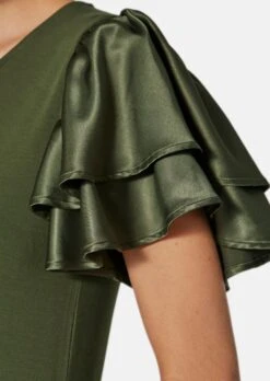 Shirt Mit Rüschenärmeln Khaki -Madeleine Mode 4d0d3874e28a888d4fc586705824f718