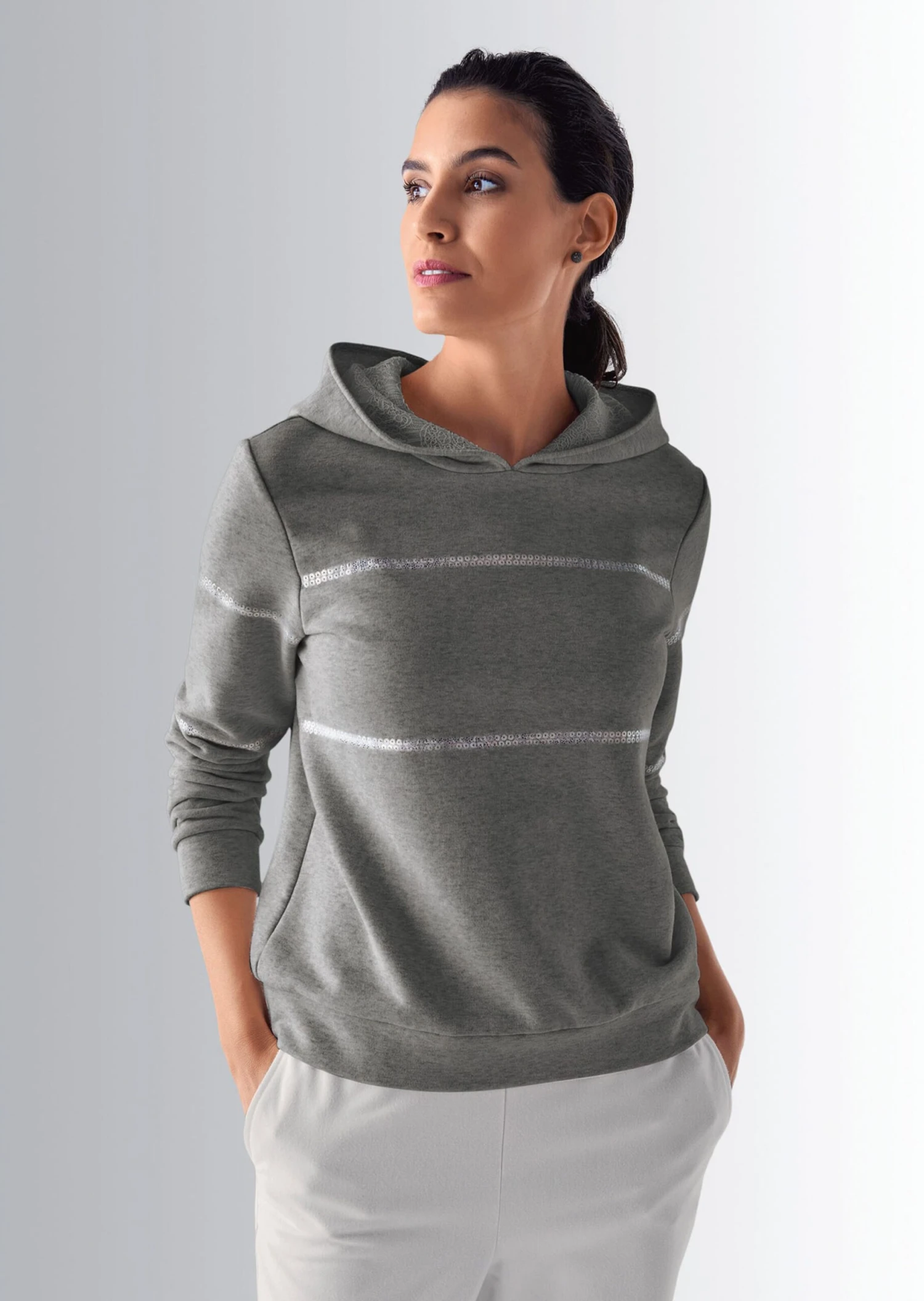 Sweatshirt Grau / Melange 4 Sweatshirt Grau / Melange – Bild 2