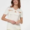 TALBOT RUNHOF KUZARM MIT CUT-OUTS UN - T-Shirt Print - Wollweiß -Madeleine Mode 4e94339e7b0b47f9969886ca133d7134