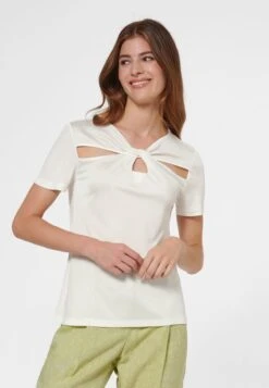 TALBOT RUNHOF KUZARM MIT CUT-OUTS UN - T-Shirt Print - Wollweiß