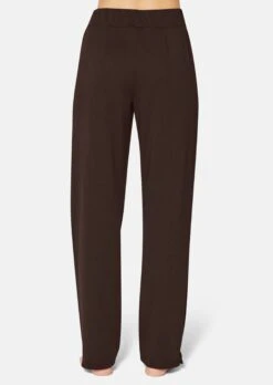 Loungepants Mit Edlem Satinstreifen Mocca -Madeleine Mode 50e815d13df2919f24dc621eae278725