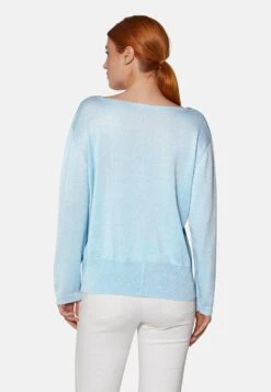 Strickpullover - Himmelblau Silberfarben 10 Strickpullover - Himmelblau Silberfarben -Madeleine Mode 51d23c54aa924490a8a30444a9dc7730