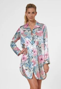 BEDRUCKTES SLEEP AUS EDLEM GLANZ - Nachthemd - Creme/multicolor