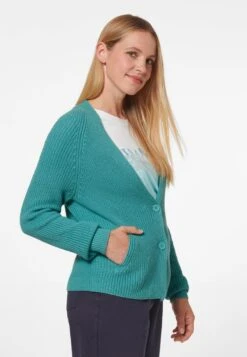 MIT KNÖPFEN - Strickjacke - Helltürkis -Madeleine Mode 53a543f4e0a740cb8c8823edfc69c632