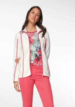 Fleecejacke Creme / Himbeere