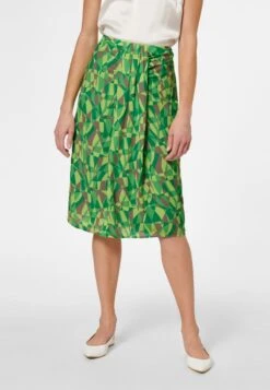 SCHLANKER MIT UNIKAT-PRINT - A-Linien-Rock - Zitronengras Multicolor