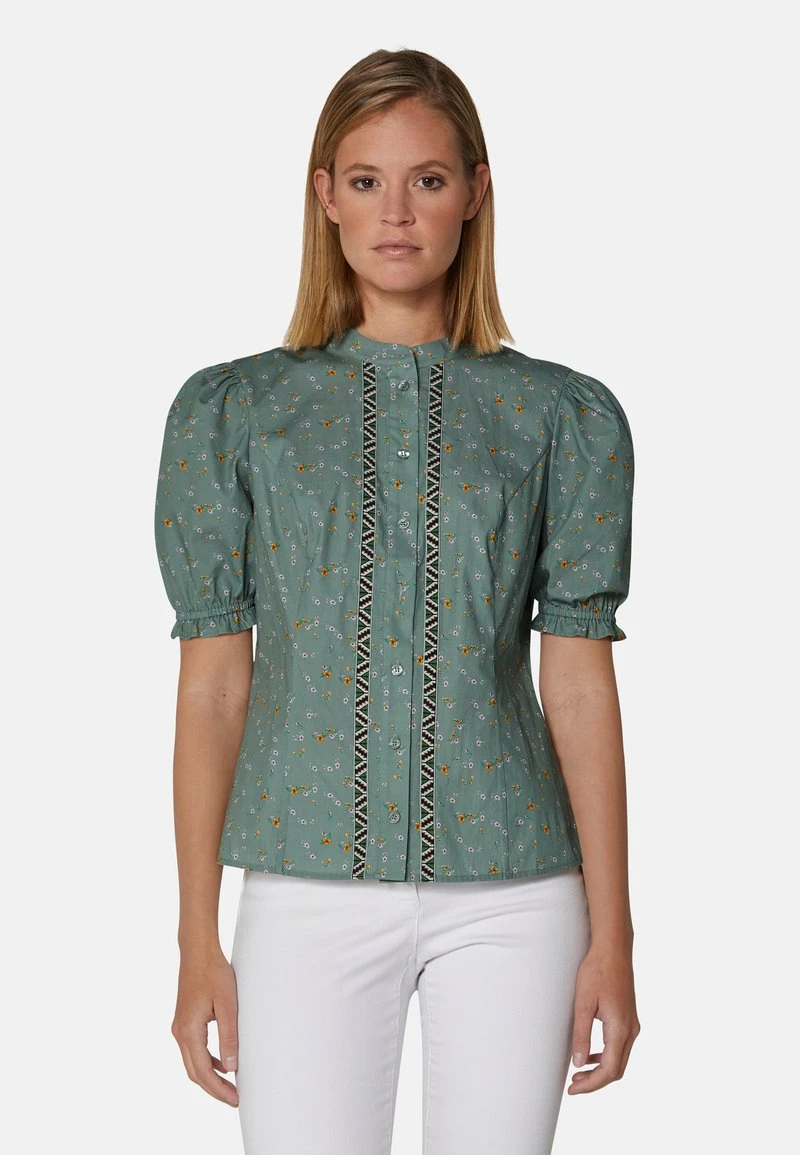 MIT MILLES-FLEURS-PRINT UND KURZEN PUFFÄRMELN - Hemdbluse - Light Green 4 MIT MILLES-FLEURS-PRINT UND KURZEN PUFFÄRMELN - Hemdbluse - Light Green – Bild 2