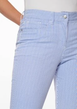 Jeans, Lang Weiß / Indigoblau -Madeleine Mode 5921ffcaccd0ca80addfc5966c925813