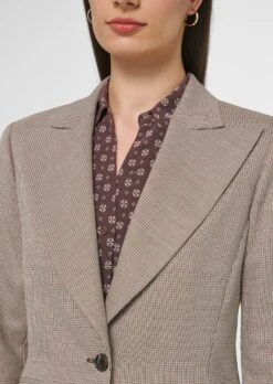 Leicht Taillierter Blazer Espresso / Multicolor -Madeleine Mode 592a1218bd900324b754a823b311d871
