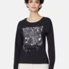 Sweatshirt Mit Dekorativem Flower Print Schwarz 1 Sweatshirt Mit Dekorativem Flower Print Schwarz -Madeleine Mode 5a4dc0ae08802185164bea2b0d874800