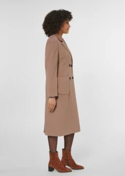 Wollmantel Mit Zweireihiger Knopfleiste Caramel -Madeleine Mode 5bc35cad887852b08ab41db4b65edc57