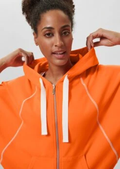 Kapuzenjacke Mit Weitem Ärmel Campari / Creme -Madeleine Mode 5f16dea61bab04241334e35773c3fb6c