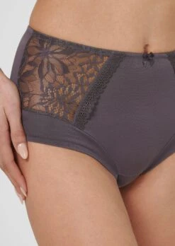 Taillenslip Mit Spitzeneinsätzen Bleigrau -Madeleine Mode 5f97b24810073c884a9ec6688d5c5d86
