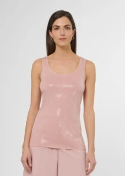 Paillettentop Altrosa