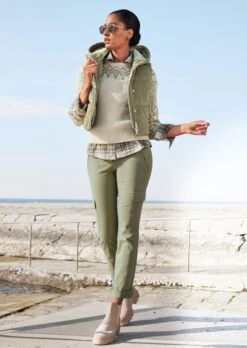 Stretch-Hose Im Cargo-Style Hellschilf -Madeleine Mode 616c9beb796eb7c253454545d6805ce6