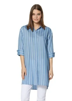 Hemd Himmelblau / Weiß