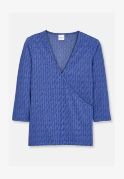 MIT MODISCHER STRUKTUR UND WICKEL OPTIK - Langarmshirt - Pflaumenlila Melange -Madeleine Mode 61a49b12e0654647a4443f8bbd05fbe7