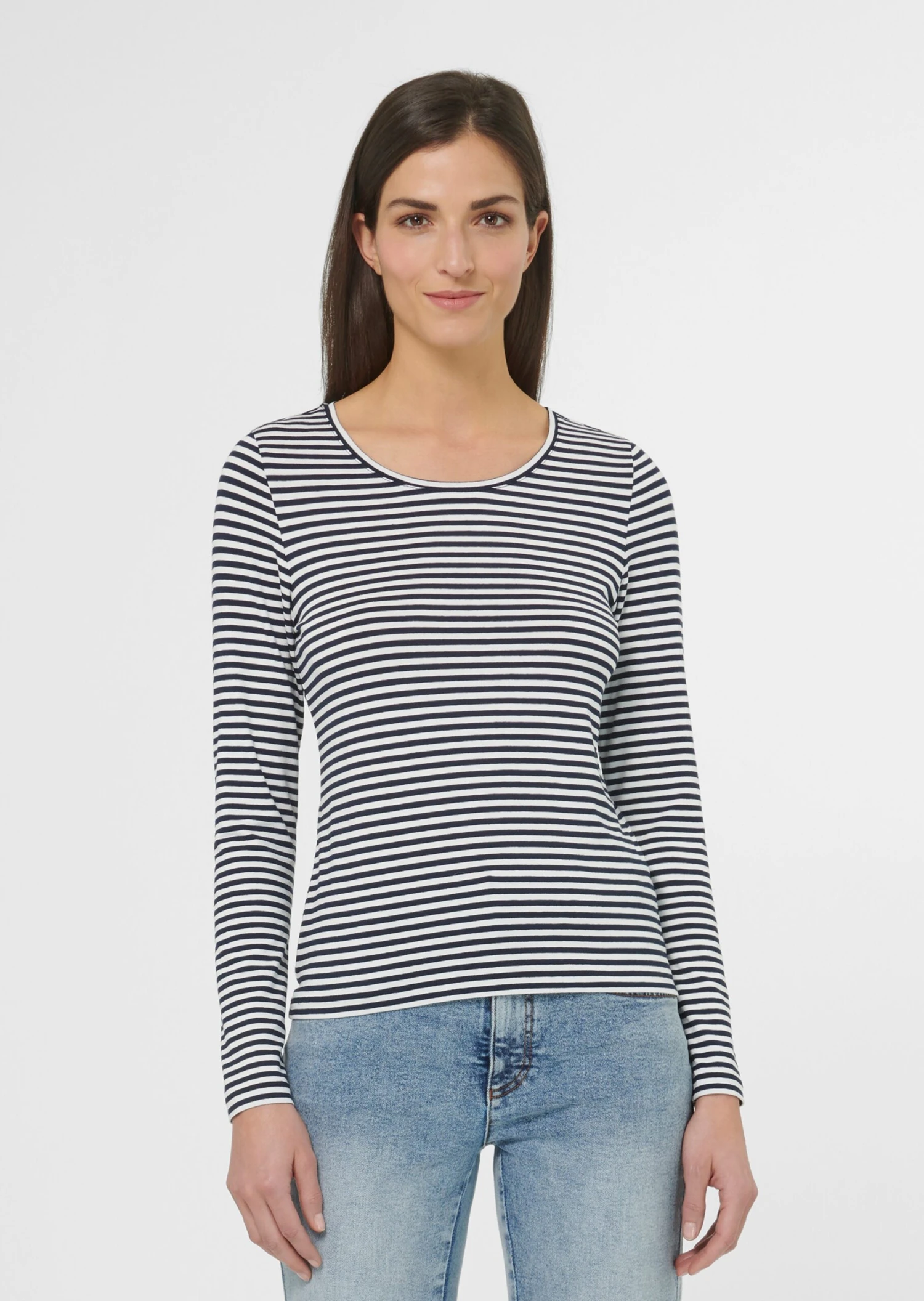 Ringel-Shirt Mit Kurzen Ärmeln Marine / Weiß 3 Ringel-Shirt Mit Kurzen Ärmeln Marine / Weiß