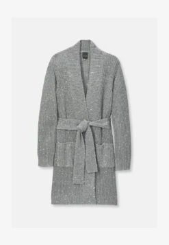 Strickjacke - Grau Melange Silberfarben -Madeleine Mode 62e6810403c642c188646bb62da253d9