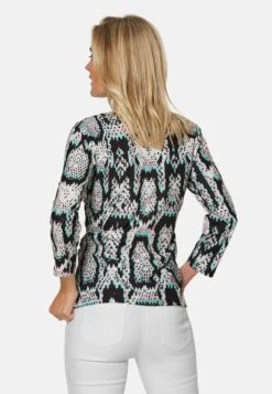 MIT SNAKEPRINT UND 3/4-ÄRMEL - Langarmshirt - Black -Madeleine Mode 64455031e66d43d4a0dfa25fdcf8d00a