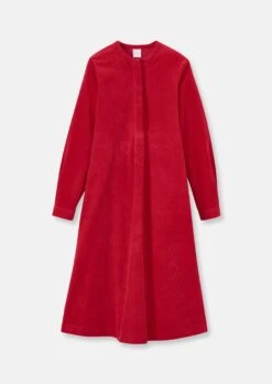 Kleid Aus Samtigem Feincord Tangorot -Madeleine Mode 65f13f3c21d9cc3bb984d6411f92b393