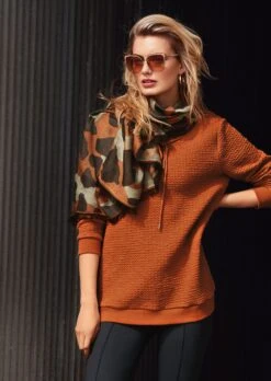 Sweatshirt Mit Kordeln Sattelbraun -Madeleine Mode 682dc8e14c40ce3012a0409dc5939be4