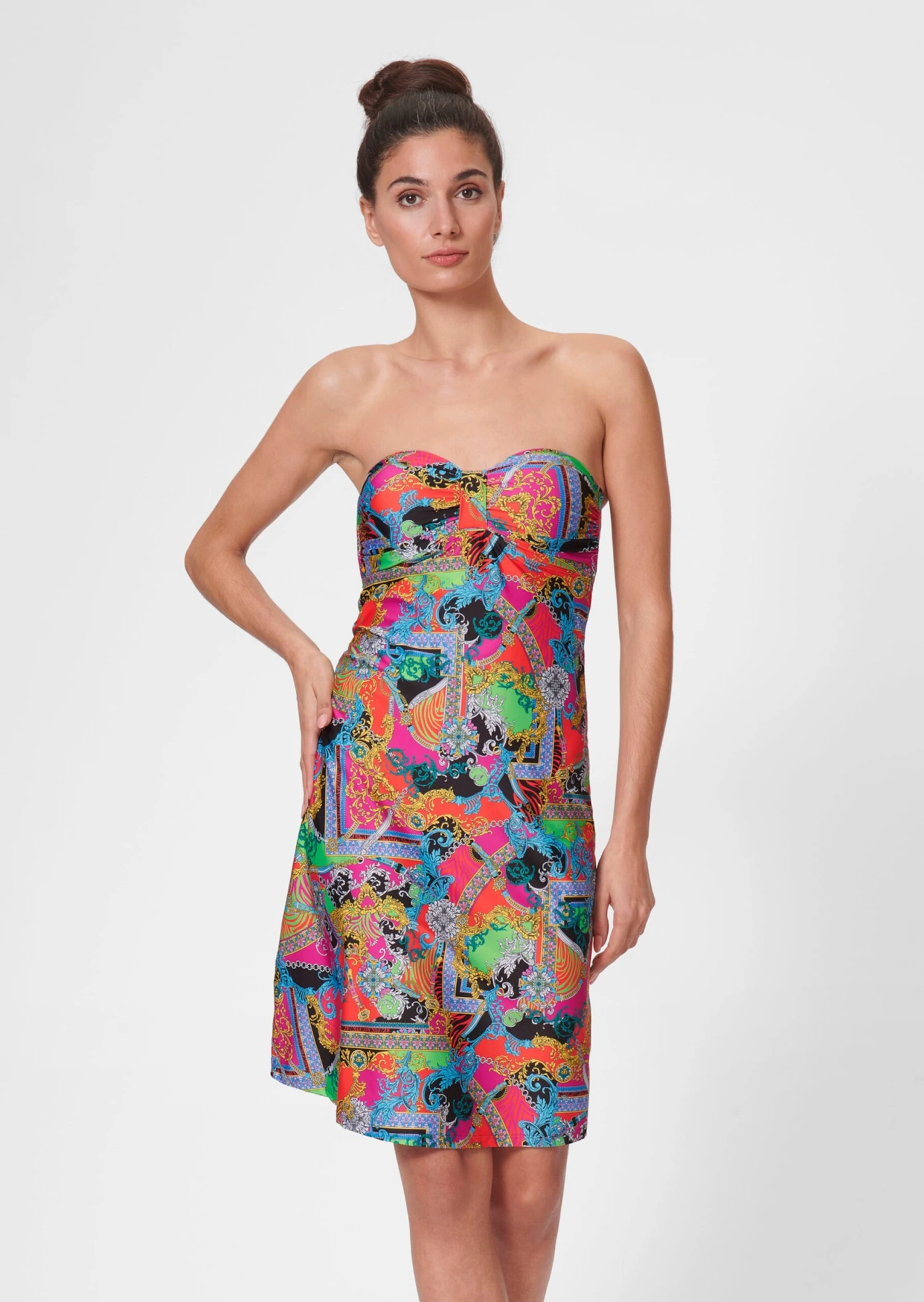 Strandkleid Schwarz / Multicolor 3 Strandkleid Schwarz / Multicolor