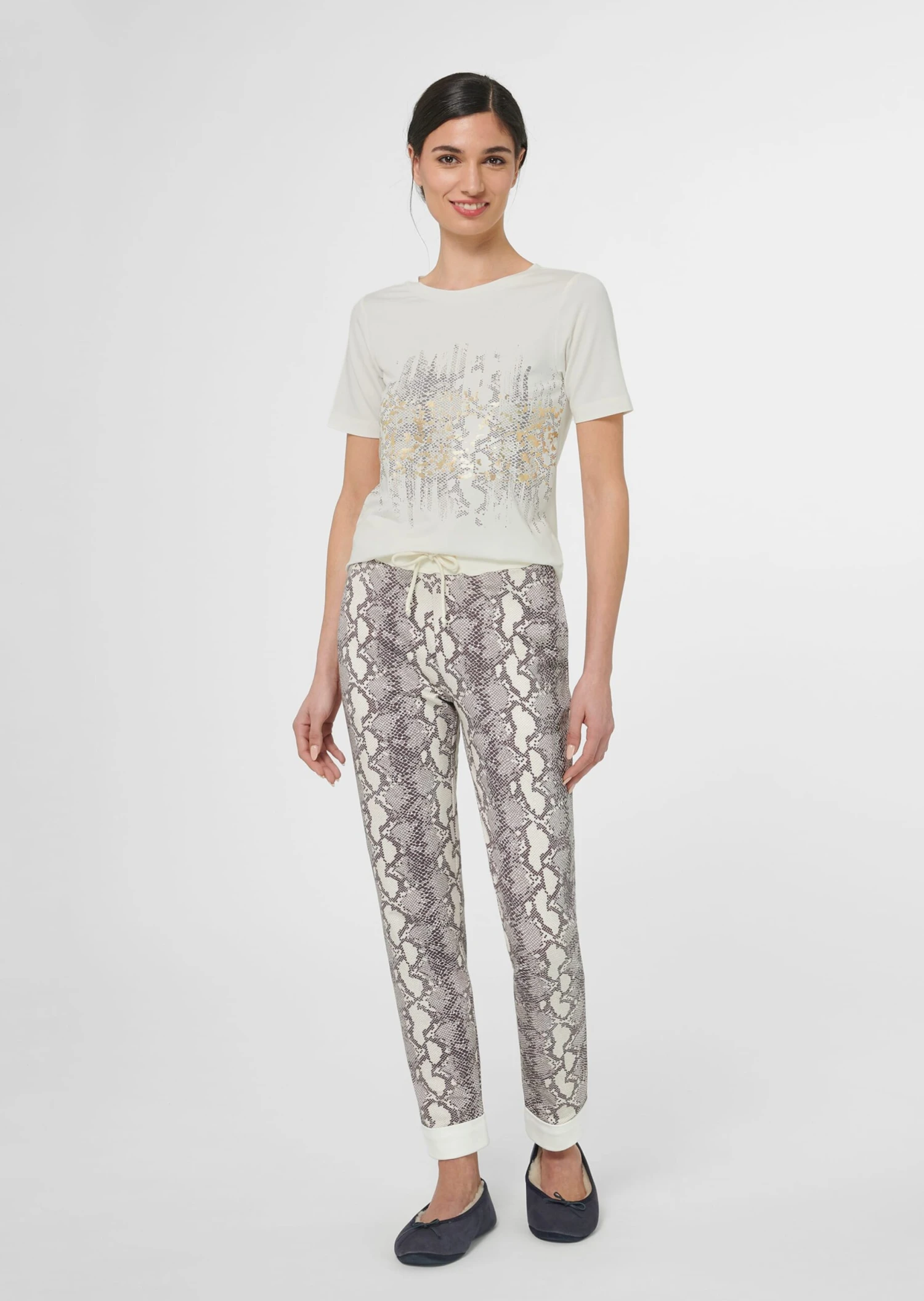 T-Shirt Mit Extravagantem Print Champagner / Multicolor 4 T-Shirt Mit Extravagantem Print Champagner / Multicolor – Bild 2