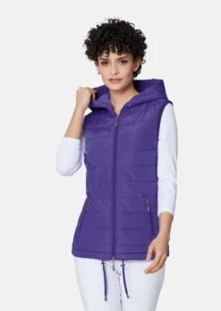 Leicht Wattierte Steppweste Blaulila