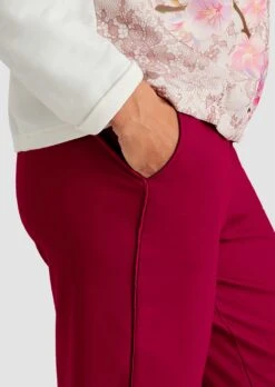 Loungepants Mit Edlem Satinstreifen Himbeerpink -Madeleine Mode 6c6ce1591568775a8de7ced47f9fadbc