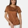 Blusenshirt Aus Satiniertem Seidenjersey Terrakotta -Madeleine Mode 6cd97b5ac5372a1ee48c7aab2ee5b091