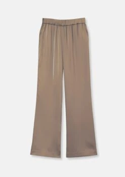 Satin-Hose In Feinfließender Glanz-Qualität Taupe -Madeleine Mode 6e08c898f2807a4386680c94014f457f