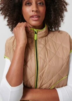 Steppweste Muskatbraun / Neongrün -Madeleine Mode 6ede036dd8d19be9a6cec7dab0b3539a