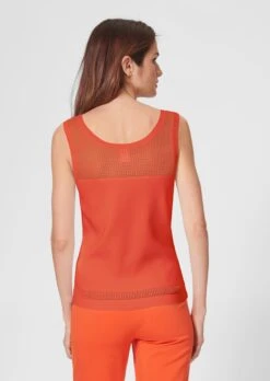 Stricktop Mit Ajourmuster Papaya -Madeleine Mode 700b3cad609fa5762da490fa57700c95