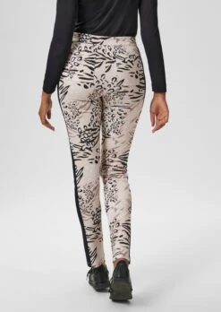 Slimline-Hose Mit Abstraktem Print Und Zierstreifen Schwarz / Multicolor -Madeleine Mode 73a6626e232b4428e5dbfef516fc20e2