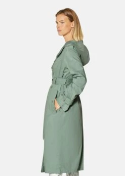 Modische Trench-Variante Mit Kapuze Hellsalbeigrün 12 Modische Trench-Variante Mit Kapuze Hellsalbeigrün -Madeleine Mode 73b654834661313063b22719d8a414a3
