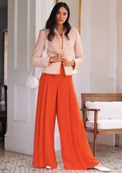 Blazer Papaya / Wollweiß -Madeleine Mode 74359a3700fd6e916da9f800267718ca